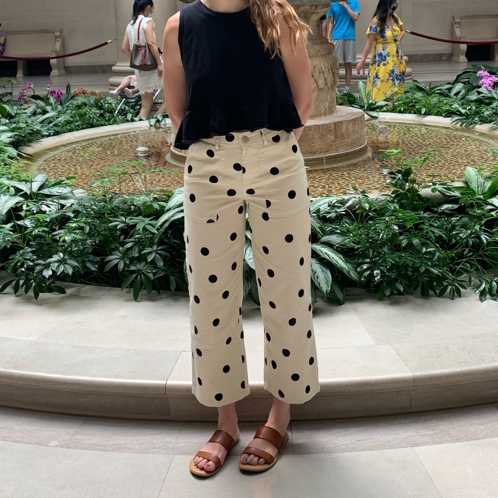 Cropped Target Polka Dot Pants